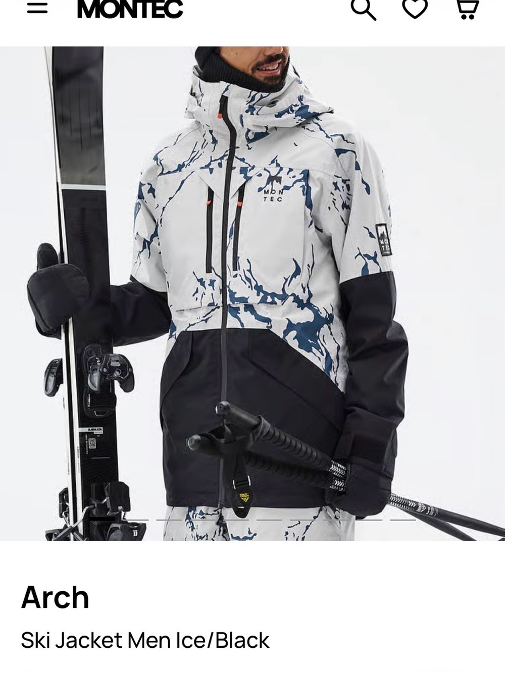 Montec Arch Men’s Ski Jacket - Ice/Black
